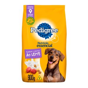 Ração Seca Pedigree Nutrição Essencial Sabor Carne ao Leite Para Cães Adultos Com 900g