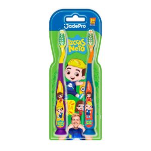 Kit Escova de Dente Infantil Com Ventosa Luccas Neto Com 2 Unidades JadePro