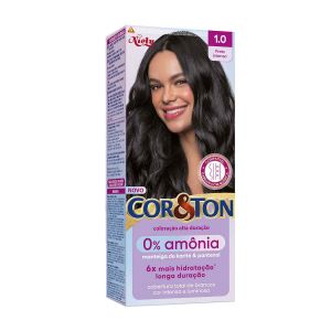 Tintura CorETon 1.0 Preto Intenso Sem Amônia Niely