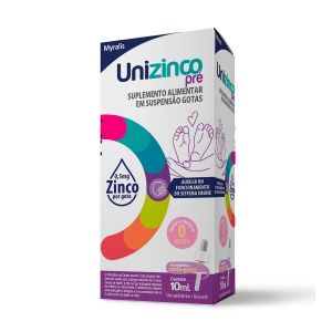 Suplemento Alimentar Unizinco Pré Gotas Com 10ml Myralis