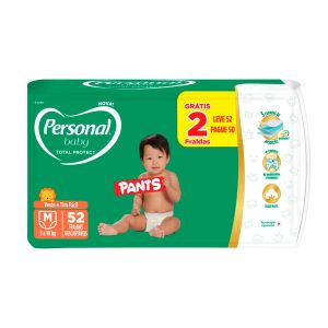 Fralda Personal Baby Total Protect Tamanho M Com 52 Unidades