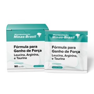 Fórmula para Ganho Força Leucina Arginina e Taurina 90 Sachês Limão