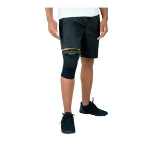 Joelheira De Termocompressão Com Cintas Cruzadas Preta Tamanho M Mercur