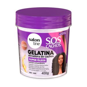 Gelatina Ativadora De Cachos Nutrição Sos Cachos Super Óleos Com 400g Salon Line