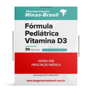Fórmula Pediátrica Vitamina D3 – 30 Pirulitos Sabor Frutas Vermelhas