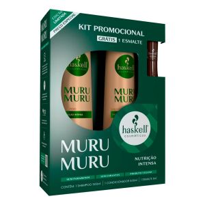 Kit Haskell Shampoo e Condicionador Murumuru 500mL Cada Com Esmalte 8mL