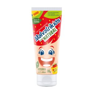 Gel Dental Infantil Malvatrikids Natural Sabor Morango 70g