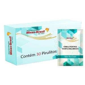Fórmula Pediátrica De Metilcobalamina B12 – 30 Pirulitos Sabor Blue Ocean