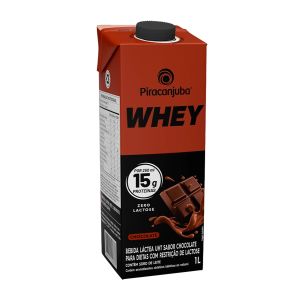 Whey Piracanjuba Bebida Láctea Zero Lactose Sabor Chocolate Com 1L
