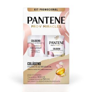 Kit Pro-V Miracles Colágeno Hidrata e Resgata Shampoo 300ml e Condicionador 150ml Pantene