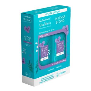 Kit Matizador Intense Blond Loiros Alta Moda Alfaparf Shampoo 300ml e Máscara 300g