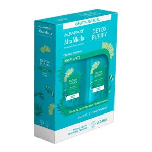Kit Purificante Detox Purify Alta Moda Alfaparf  Shampoo e Condicionador 300ml Cada