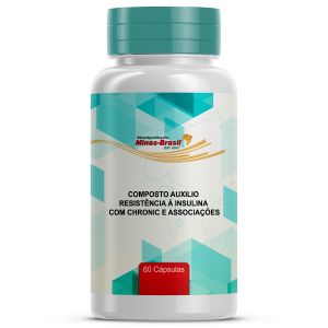 Composto Auxilio Resistência Á Insulina Com Chronic e Associações Com 60 Cápsulas Vegetal