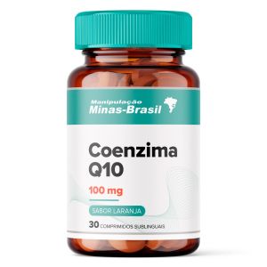 Coenzima Q10 100mg 30 Comprimidos Sublinguais Sabor Laranja