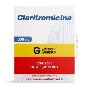 Claritromicina 500mg Com 7 Comprimidos Genérico Pharlab