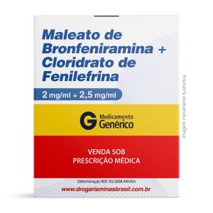 Maleato de Bronfeniramina 2mg/mL e Cloridrato de Fenilefrina 2,5mg/mL Uso Oral Com 20ml Genérico Neo Química