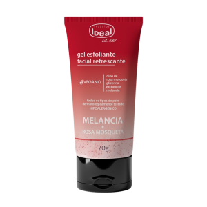 Gel Esfoliante Facial Refrescante Melancia Com Rosa Mosqueta Com 70g Ideal