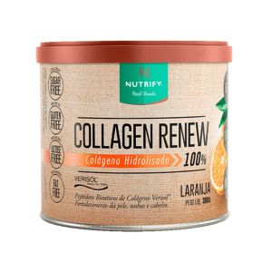 Collagen Renew 100% Colágeno Hidrolisado Sabor Laranja Com 300g Nutrify