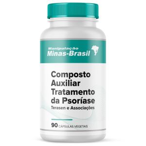 Composto Auxiliar Tratamento da Psoríase com Terasen + Associações 90 Cápsulas Vegetal