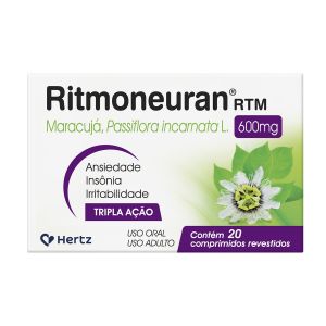 Ritmoneuran RTM Maracujá 600mg Com 20 Comprimidos