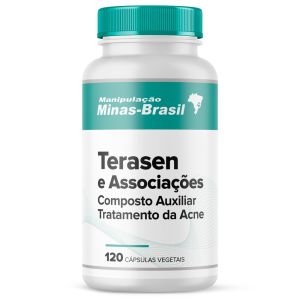 Composto Auxiliar Para Tratamento Acne Com Terasen e Associações Com 120 Cápsulas Vegetal