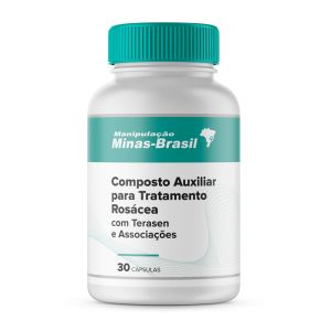 Composto Auxiliar Para Tratamento Rosácea Com Terasen e Associações Com 30 Cápsulas Vegetal