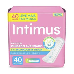 Protetor Diário Intimus Com Indicação de Troca Com 40 Unidades