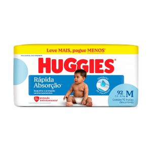 Fralda Huggies Tripla Proteção Tamanho M Com 92 Unidades