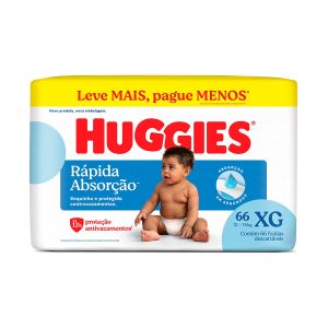 Fralda Huggies Tripla Proteção Tamanho XG Com 66 Unidades