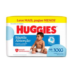 Fralda Huggies Tripla Proteção Tamanho XXG Com 66 Unidades