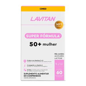 Suplemento Alimentar Lavitan Super Fórmula 50 Mais Mulher Com 60 Comprimidos