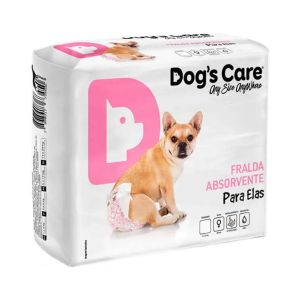 Fralda Faixa Higiênica Para Cães Fêmea Tamanho G Com 6 Unidades Dog's Care