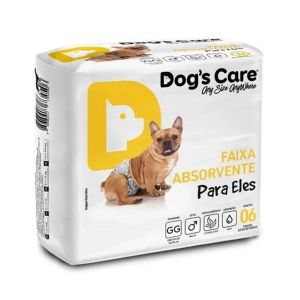 Fralda Faixa Higiênica Para Cães Macho Tamanho GG Com 6 Unidades Dog's Care