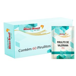 Pirulito de Valeriana 200Mg Com 60 Unidades Sabor Uva
