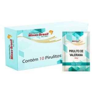 Pirulito de Valeriana 400Mg Com 10 Unidades Sabor Abacaxi