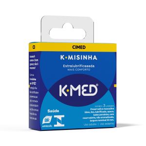 Preservativo K-Misinha Extralubrificada Com 3 Unidades K-Med