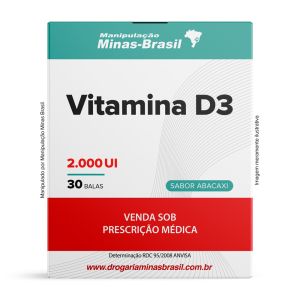 Vitamina D3 2.000Ui Com 30 Balas De Gomas Sabor Abacaxi