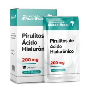 Pirulito de Ácido Hialurônico 200Mg Com 10 Unidades Sabor Abacaxi