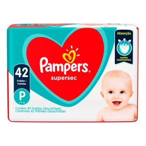 Fralda Descartável Pampers Supersec Tamanho P Com 42 Unidades