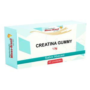 Bala de Goma de Creatina Gummy 1,5g Sabor Abacaxi com 45 Unidades