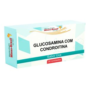 Bala de Goma Glucosamina + Condroitina Sabor Uva 30 Unidades