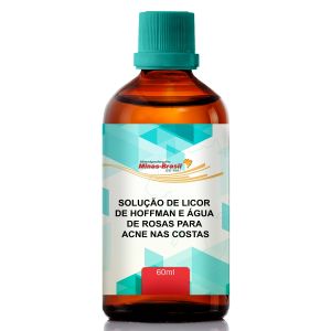Solução de Licor de Hoffman e Água de Rosas Para Acne Nas Costas 60Ml