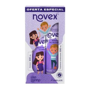 Kit Shampoo E Condicionador Novex Liso Lisinho Com 300ml Cada