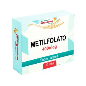 Strips Oral Orodispersível de Metilfolato 400mcg com 30 Unidades Sabor Laranja