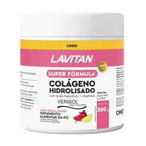 Super Fórmula Colágeno Hidrolisado Verisol Lavitan Sabor Hibisco e Limão Com 300g
