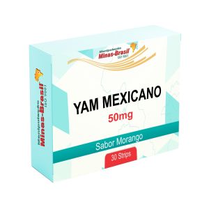 Strips Oral Orodispersível de Yam Mexicano 50Mg Com 30 Unidades Sabor Morango