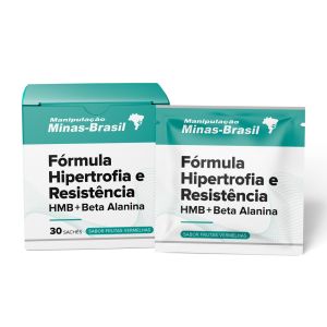 Fórmula Hipertrofia e Resistência HMB + Beta Alanina 30 Sachês Frutas Vermelhas