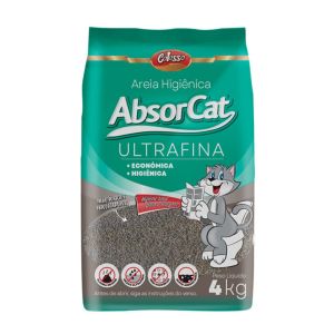 Areia Higiênica Absorcat Ultrafina Para Gatos Com 4kg Colosso