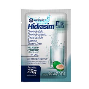 Hidrasim Em Pó Sabor Água de Coco Com 28g Mássime