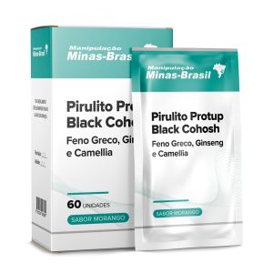 Pirulito Protup Black Cohosh Feno Greco Ginseng Camellia Morango 60 Unidades
